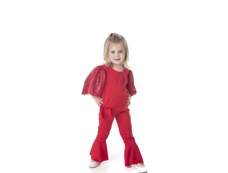 Disfraz de Niña CREACIONES LLOPIS rojo raffaella carrà (Tam.: 11 a 13 anos)