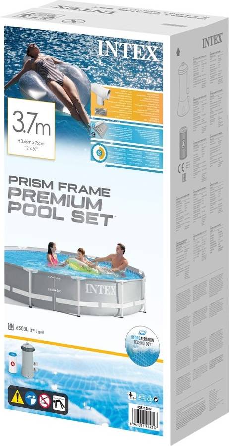 Piscina Redonda Tubular prisma frame ø366 76 cm intex 26712np desmontable con depuradora filtración 6.503 pvc 366x76cm 4 366x76