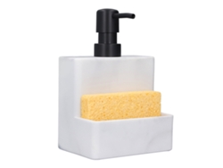 Dispensador de jabón de cocina (300 ml de gran capacidad con soporte para esponja)