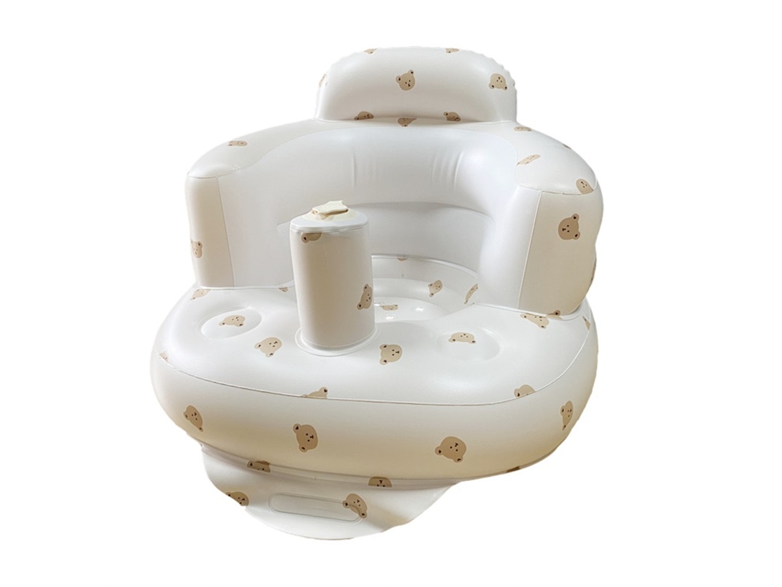 Silla Inflable Para Bebé, Sofá Portátil, Baño, Soporte De Entrenamiento, Oso De Pvc