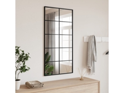 Espejo De Pared Rectangular De Hierro Negro 50x100 Cm