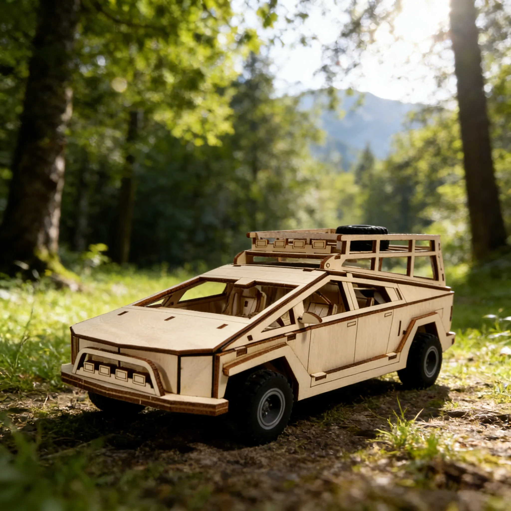 1 Rompecabezas 3d De Madera: Coche De Turismo, Modelo Para Armar Tú Mismo.