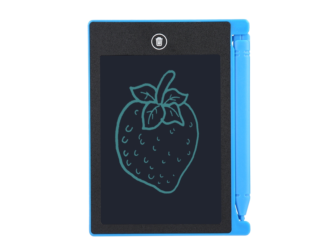 Tableta de escritura LCD de 4,4 pulgadas, tablero para dibujar y garabatear, azul