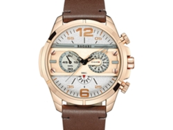 Reloj De Pulsera Para Hombre Bagari Cuero Pu Quartz Deportivo Café
