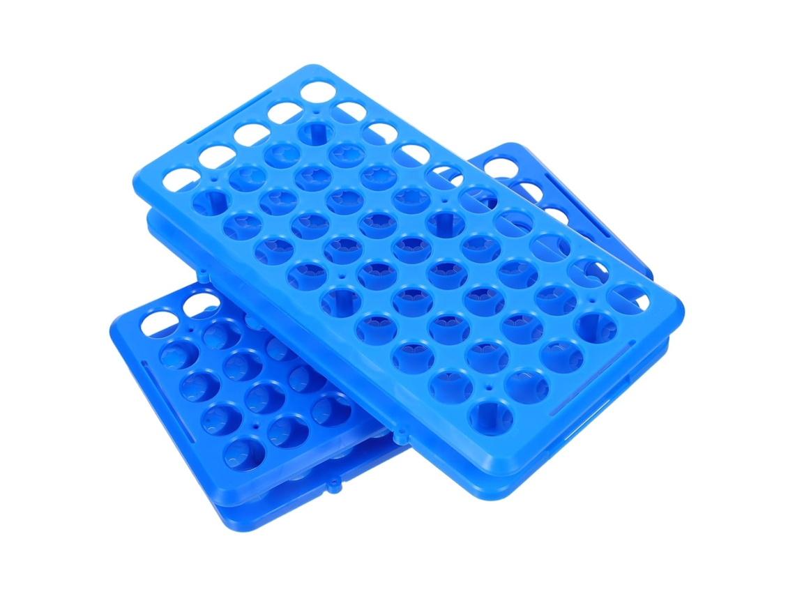Soporte De 2 Piezas Para Tubos De Ensayo Con Ranuras, Estante De Almacenamiento Para Tubos Y Viales
