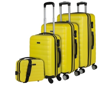 Juego De Maletas Rígidas Abs ITACA Simoa amarillo (49X75x30 Cm)