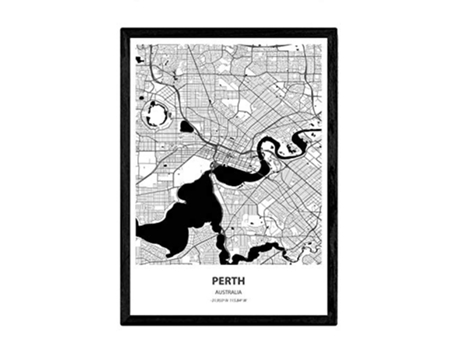 Poster NACNIC Mapa de Perth Australia (A3)