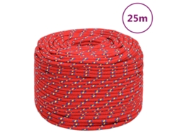 Cuerda De Barco Polipropileno Rojo 10 Mm 25 M
