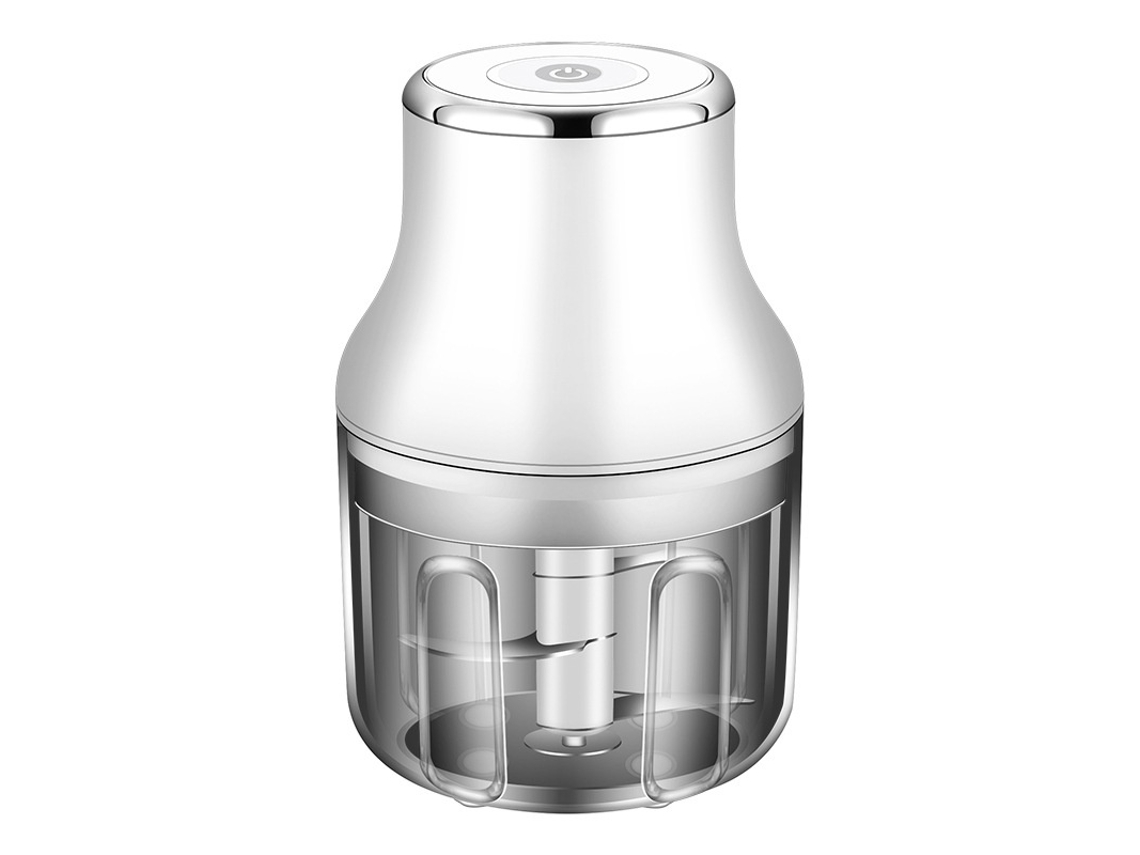 Picadora De Ajo, Mini Procesador De Alimentos, Mini Picadora Recargable Por Usb, Potente Trituradora De Ajo (blanca)