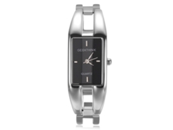 Reloj Analógico De Cuarzo Geekthink Para Mujer Con Bisel Cuadrado, Estilo Casual Y Moderno, Color Negro.