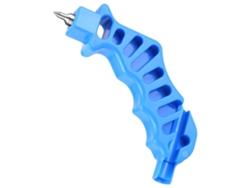 Herramienta de perforación e inserción para tuberías de riego por goteo.