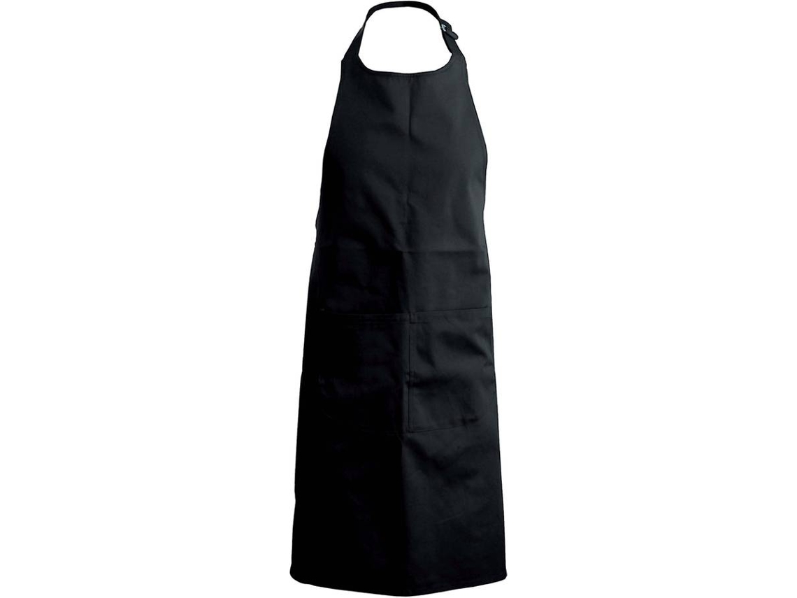 Delantal KARIBAN Bolso Largo (Negro - Algodón - 90 x 31.5 cm)