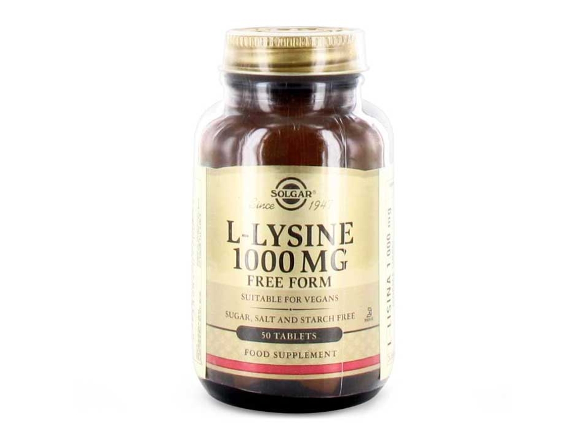 Complemento Alimenticio SOLGAR L-Lisina (50 comprimidos de 1000mg)