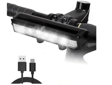 Luz LED superbrillante para bicicleta, luces de bicicleta recargables USB de 1400 lúmenes para conducción nocturna, faro de bicicleta, 5 modos, far...