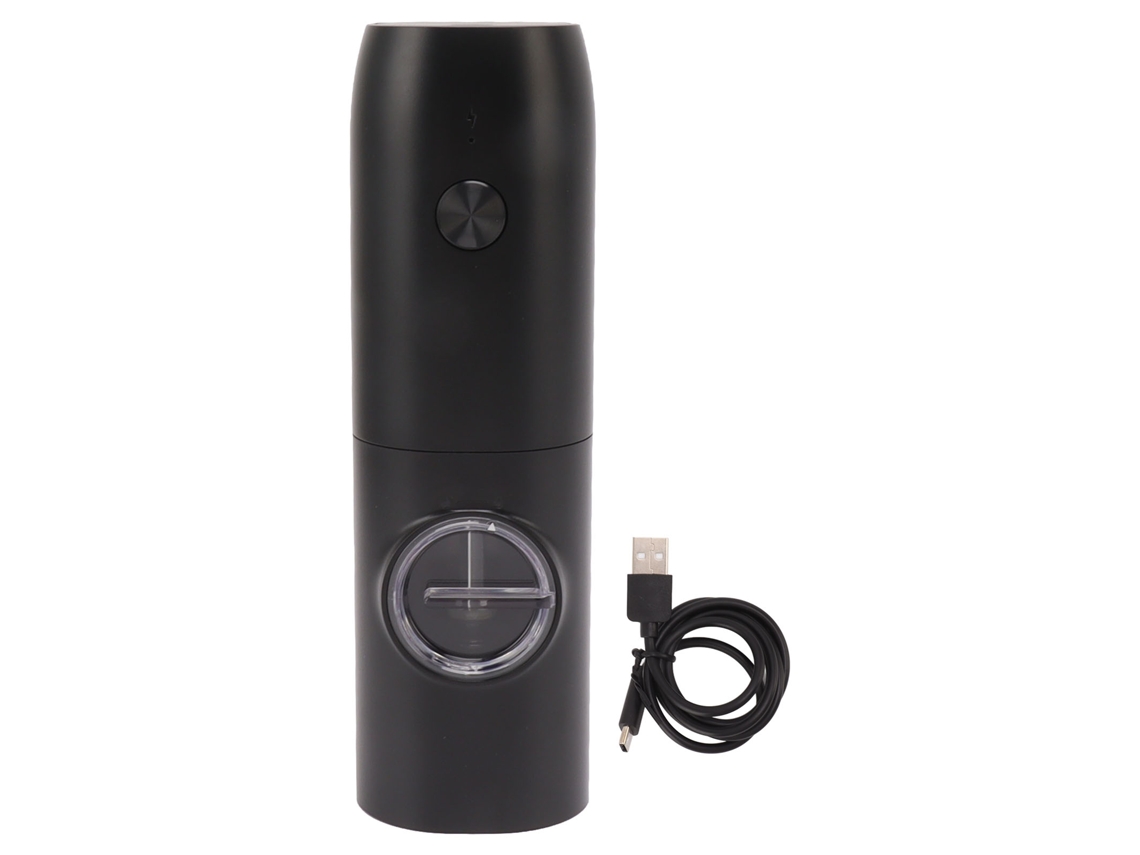 Molinillo eléctrico de pimienta y sal recargable por USB con luz LED y ajuste automático de grosor. (Sin marca)