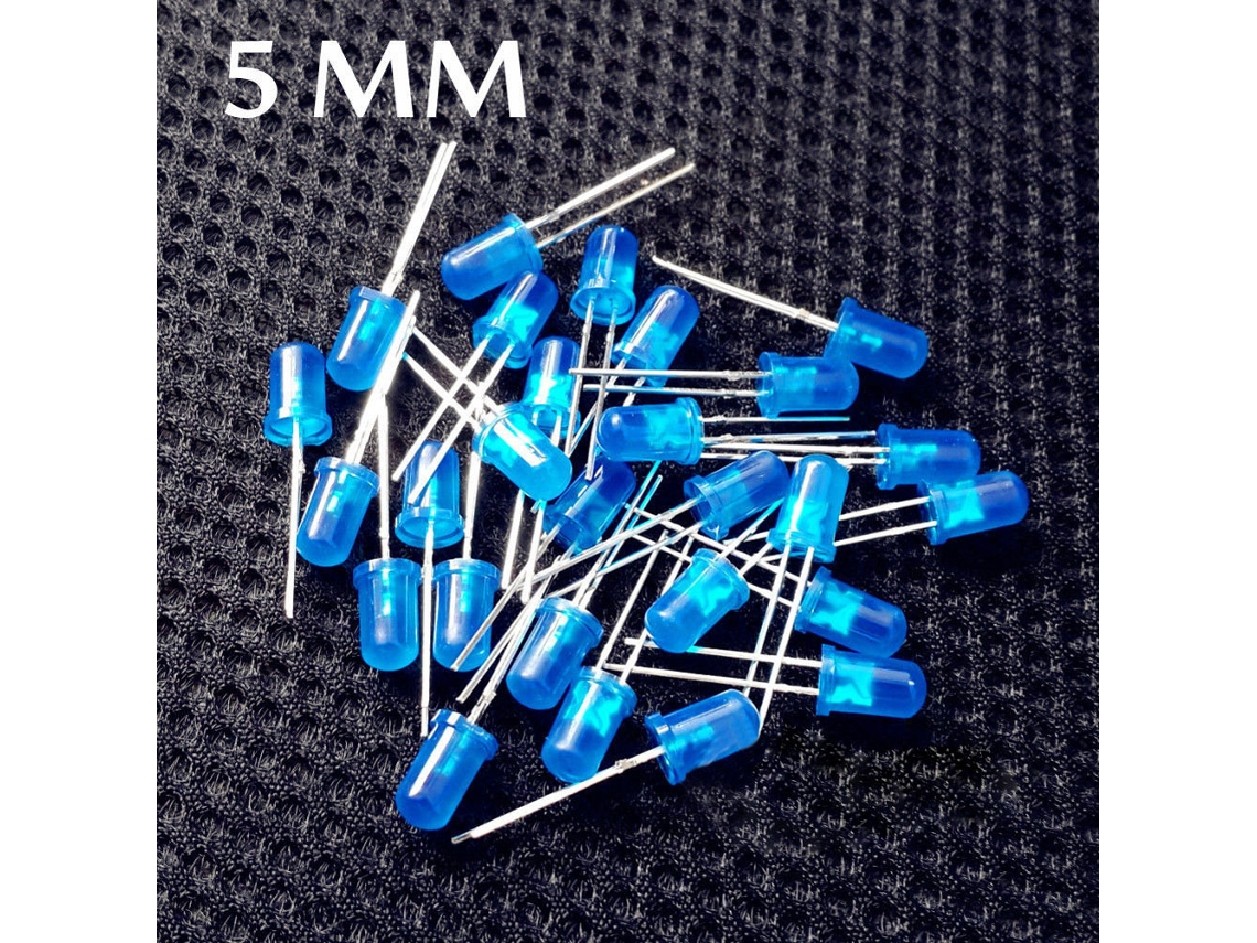 Kit De 100 Diodos Led Azules Pequeños De 5 Mm, De Alto Brillo Y Bajo Consumo Energético, Para Proyectos Electrónicos De Bricolaje.