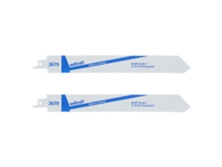 Wolfcraft 2679000 - 2 Hojas De Sierra De Sable Bim, Metal, Fino, L220