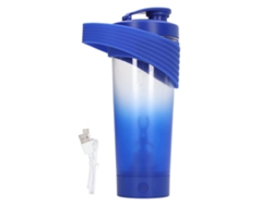 Potente botella mezcladora de silicona recargable por USB para café, leche y proteínas (800 ml)