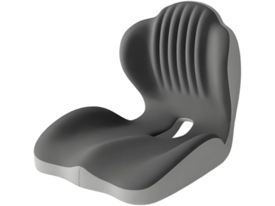 Cojín De Asiento Ergonómico De Espuma Viscoelástica, Diseño Integrado En Forma De L Con Soporte Lumbar (gris) Gertiz