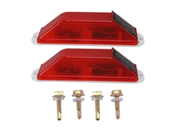 2 Luces Estroboscópicas Led Solares De Alto Brillo, Resistentes Al Agua, Para Señalización De Seguridad Vial, Color Rojo.
