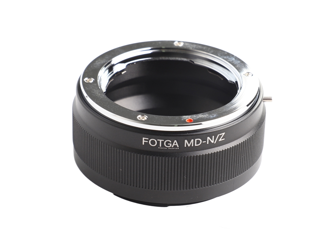 Adaptador de montura de lente MD para cámaras Nikon Z (Z6, Z7, Z50) con anillo metálico