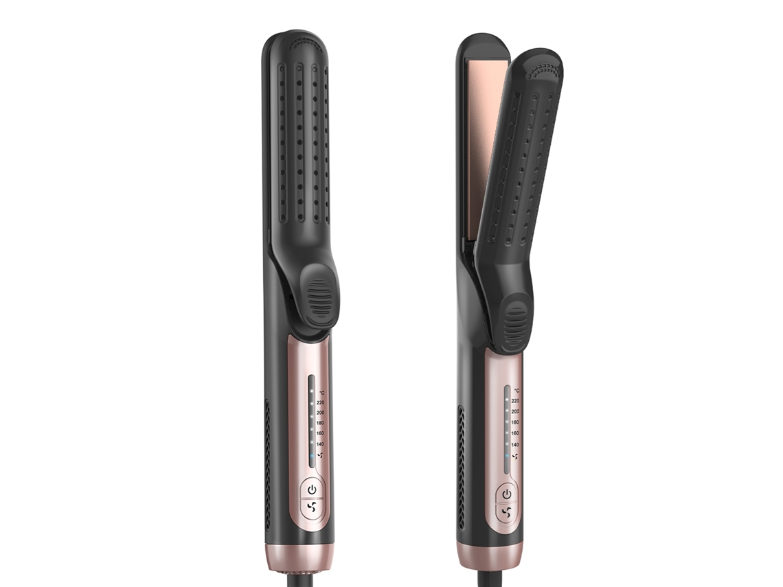 Plancha Eléctrica Para El Cabello Con Aire Frío Iónico, Ajuste De Temperatura, Alisador De Cabello
