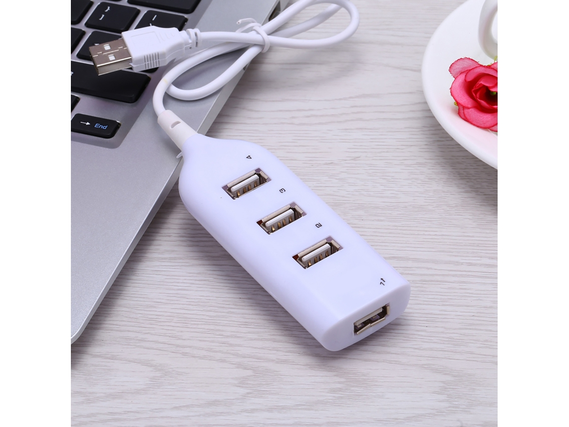 Conector Micro USB 2.0, 4 puertos, divisor con alimentación para PC
