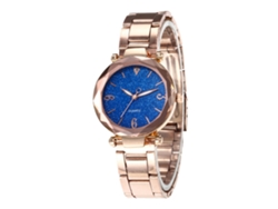 Reloj De Pulsera Azul Marino Para Parejas De Negocios Con Esfera Redonda Y Movimiento De Cuarzo.