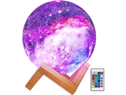 Luz de noche lunar para niños, cielo estrellado con 16 colores, con soporte, carga USB, 15,2 cm (5,98 pulgadas)