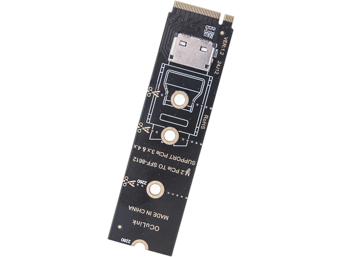Adaptador Nvme A Sff-8611/sff-8612 Para Expansión De Almacenamiento Y Transferencia De Datos