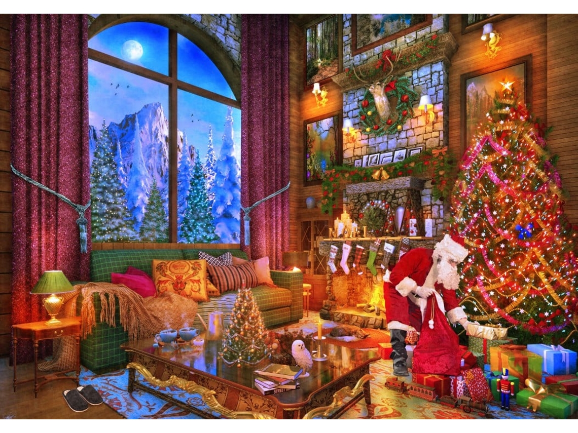 Rompecabezas de chalet navideño Bluebird de 2000 piezas