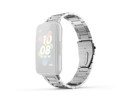 Correa de acero inoxidable tres cuentas antiarañazos para Huawei Band 7 - plata