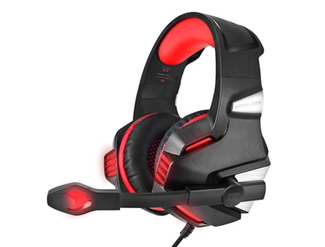 Auriculares para videojuegos para Xbox One, Ps4, Juegos de Pc, con micrófono, luz Led, cancelación de ruido, graves envolventes, BISBISOUS
