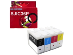 Sjic36p Pack 4 Cartuchos De Tinta Pigmentada Multicolor Compatible Con Epson C13t44c140 C13t44c240 C13t44c340 C13t44c440