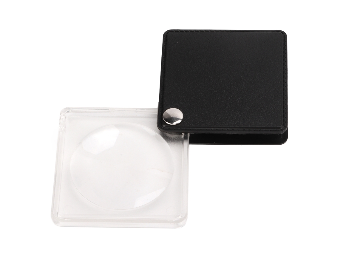 Lupa De Bolsillo Plegable Y Giratoria Portátil Con Lente Óptica De Alta Definición Y Estuche Protector.