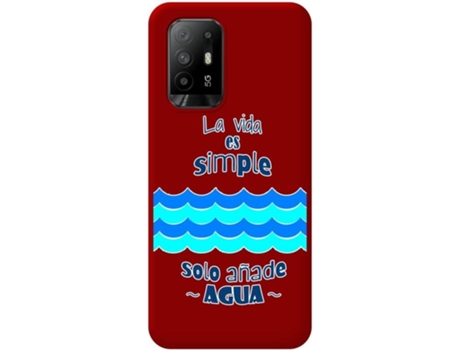 Carcasa para Oppo A94 5G TUMUNDOSMARTPHONE Silicona Líquida Dibujos Rojo