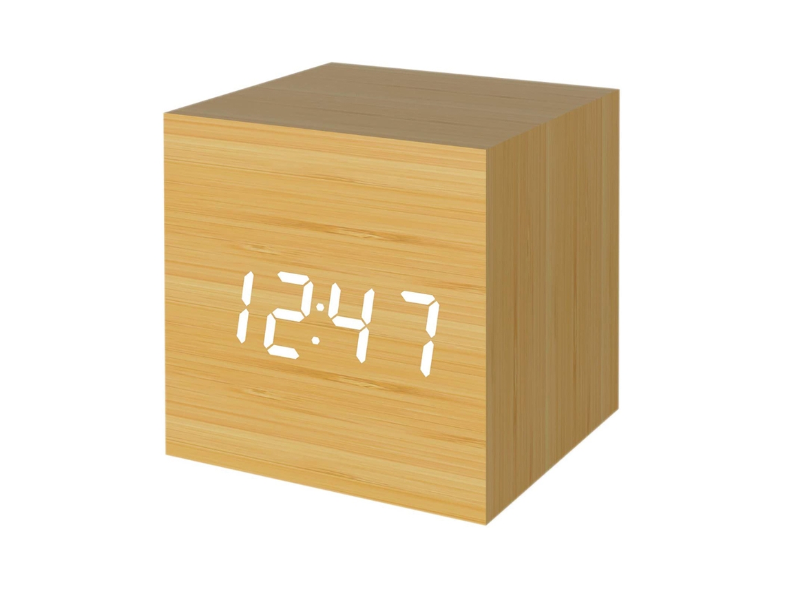 Despertador digital LED mini, muestra hora, fecha y temperatura, ideal para viajes Kofihety