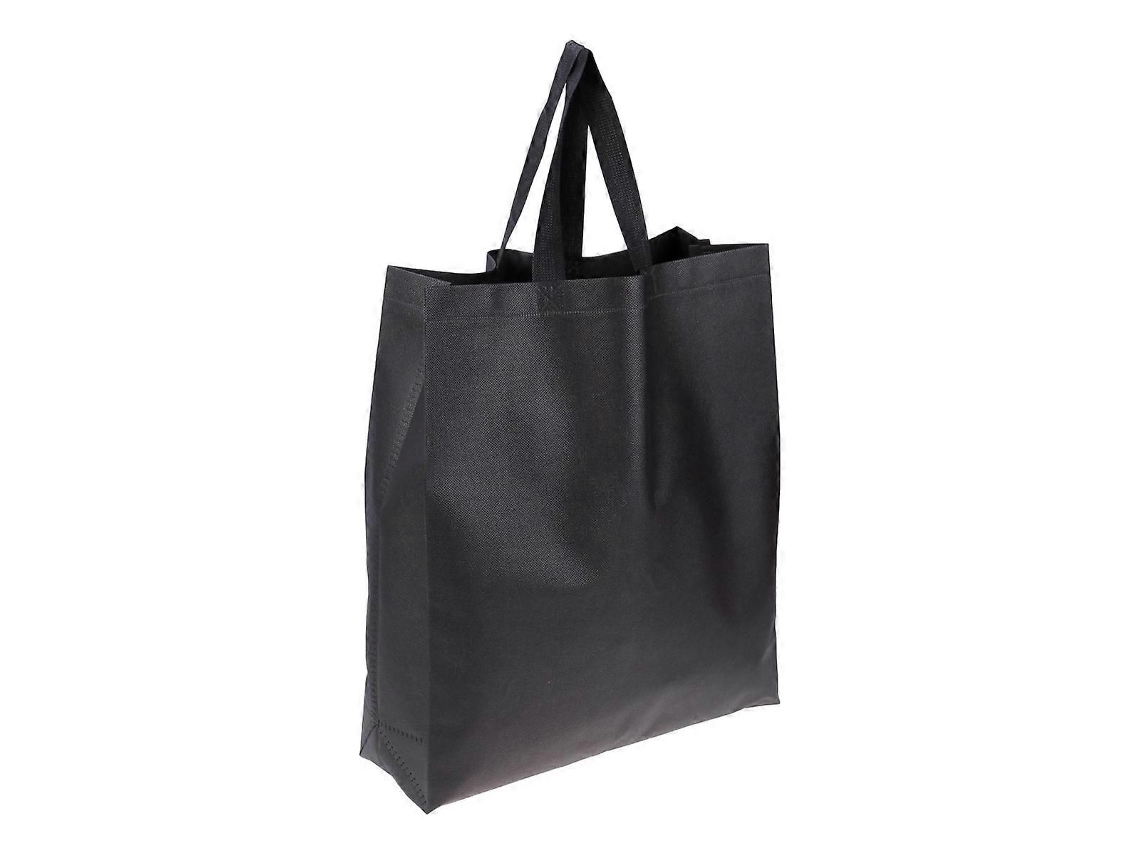 Juego de 4 bolsas de tela plegables para la compra en color negro, versátiles y perfectas para supermercados o eventos de trabajo. GOKOCO