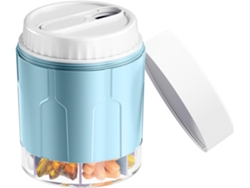 Organizador giratorio de pastillas de vitaminas CHRUI de 7 compartimentos, libre de BPA (azul)