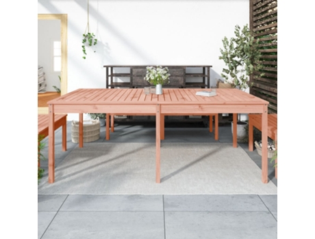 MAISON EXCLUSIVE Mesa de jardín madera maciza de abeto Douglas 203,5x100x76 cm