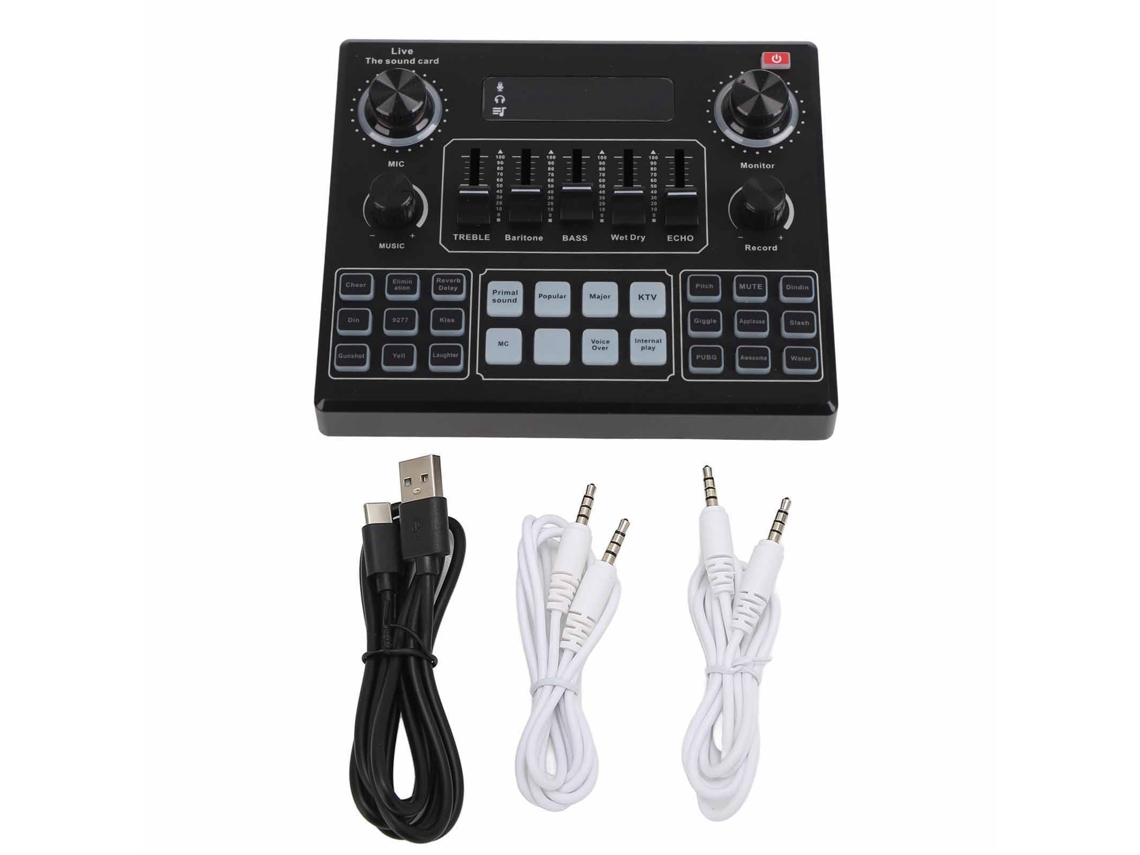 Tarjeta De Sonido Bluetooth V9, Mezclador De Audio Estéreo Para Ordenador, Juegos, Teléfono Móvil Y Retransmisiones En