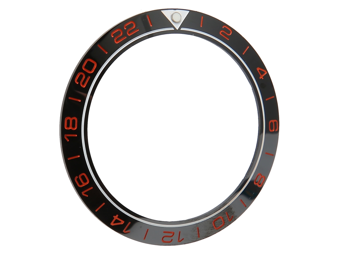 Bisel De Cerámica Para Reloj De 41,5 Mm Con Inserto Negro Y Rojo