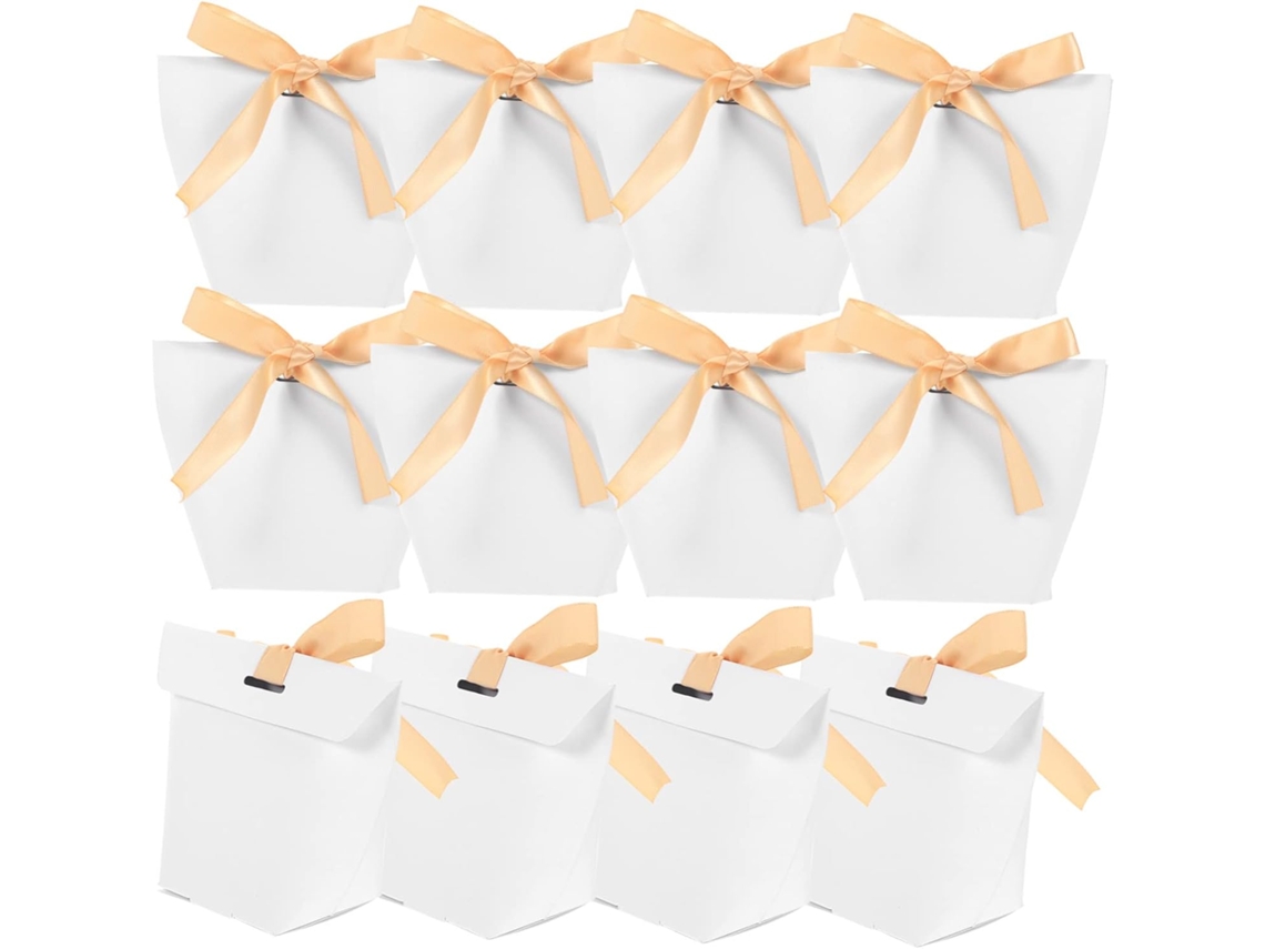 20 sencillas bolsas blancas para fiestas de cumpleaños, perfectas para sorpresas y regalos de fiesta.