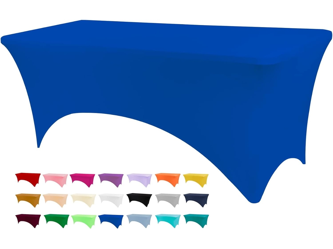 Mantel Rectangular Elástico De Spandex Para Bodas, Banquetes Y Fiestas (azul/183x75x75cm) Gertiz