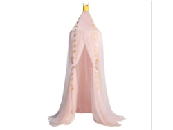 2026-mosquitera De Lujo Para Cama Ixg Tela Poliéster Altura 240cm Diámetro 60cm Rosa