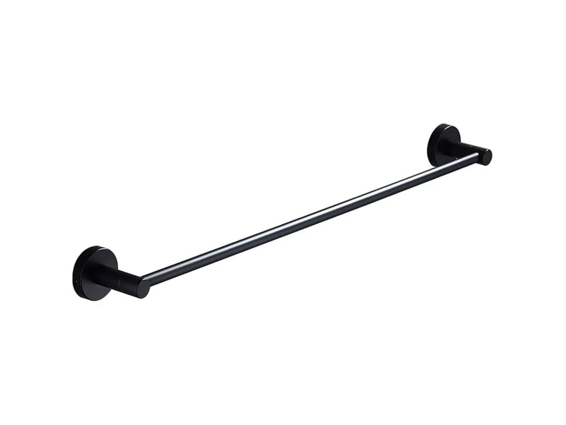 Toallero americano simple negro, toallero de baño, construcción de acero inoxidable, estilo moderno para baño, para perforación Jortmrd (50 cm)