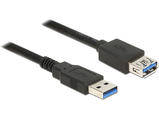 Cable USB DELOCK USB A/USB A 3 m Macho/Hembra Negro