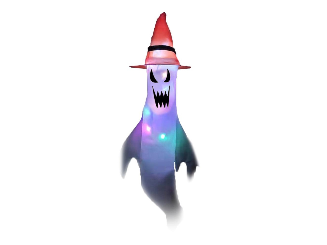 Lanternas Fantasma Rebe-Halloween com Luzes LED Penduradas, Decorações de Halloween para Jardim e Festas