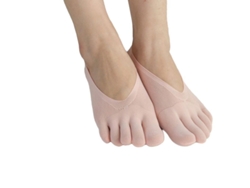 2026-medias De Compresión Ortopédicas Mujer Toe Socks Ultra Bajas Con Gel Tab Transpirables, Paquete 1, Rosa