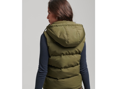 Abrigo para Mujer SUPERDRY (M - Poliéster - Verde)